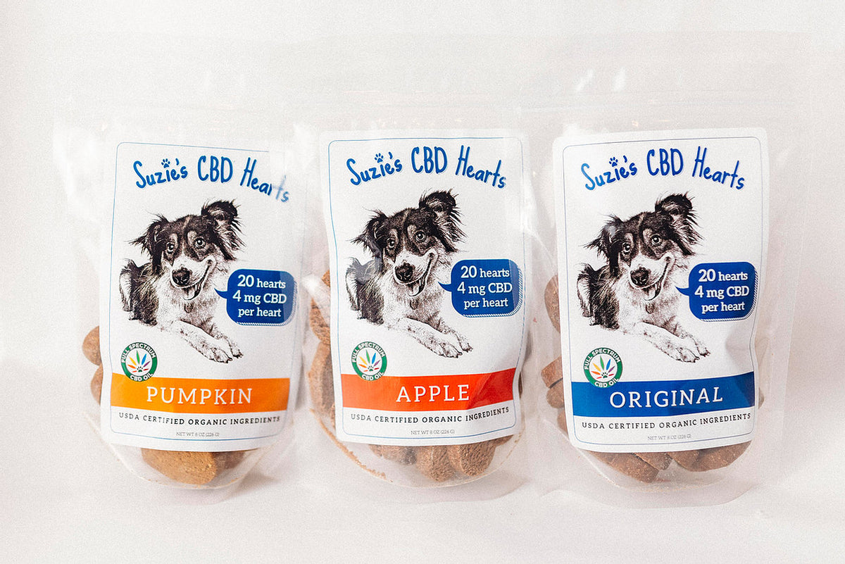 Suzie s CBD Hearts Dog Treats 4mg treat 20 pcs Canna World Market