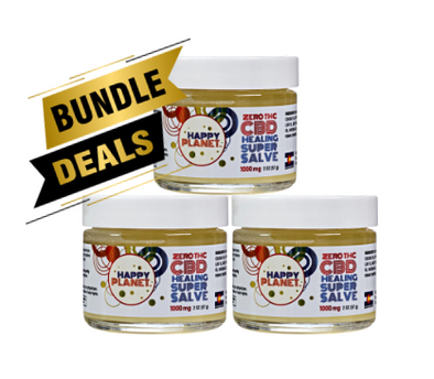 BUNDLE - Happy Planet 1000mg CBD Super Salve x 3