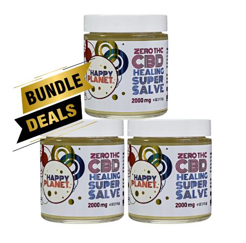 BUNDLE - Happy Planet 2000mg CBD Super Salve x 3