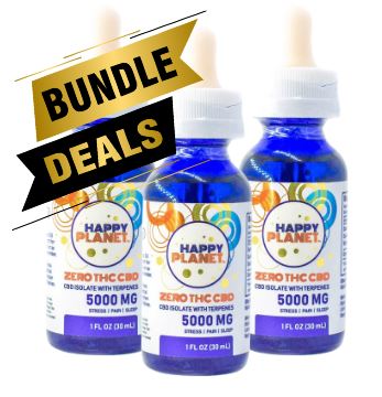 BUNDLE - Happy Planet 5,000mg CBD Isolate Tincture x 3