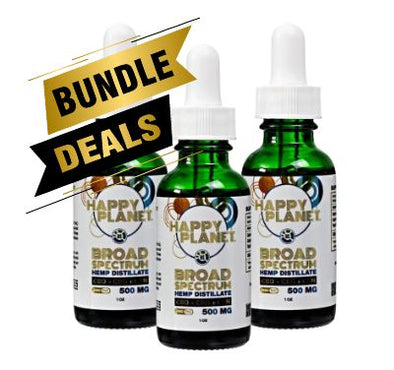 BUNDLE - Happy Planet 500mg Broad Spectrum CBD Tincture x 3