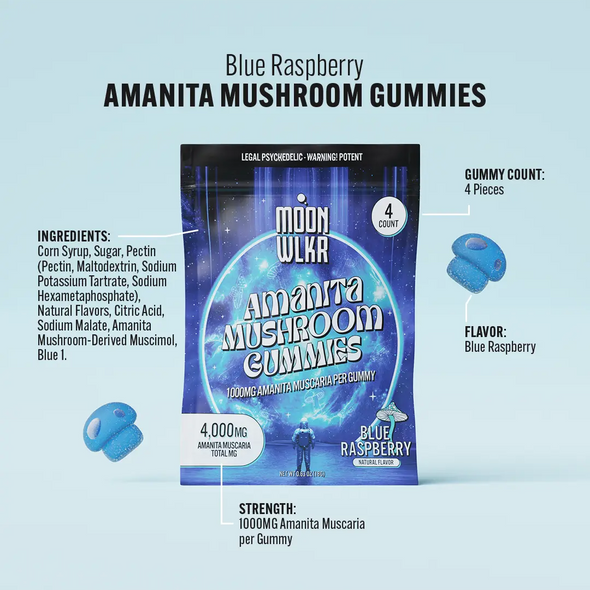 MoonWlkr Amanita Mushroom Gummies - 4000mg per pack