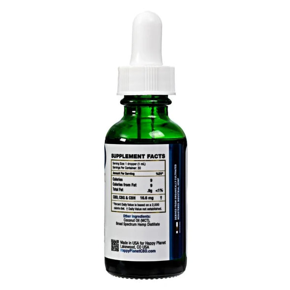 BUNDLE - Happy Planet 500mg Broad Spectrum CBD Tincture x 3