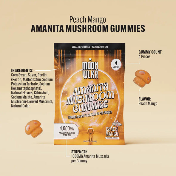 MoonWlkr Amanita Mushroom Gummies - 4000mg per pack