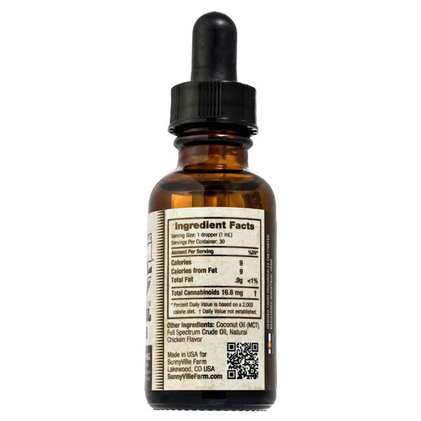 BUNDLE - Sunnyville Farm 500mg Full Spectrum Pet Tincture x 3 (Small Pets - under 25 pounds)