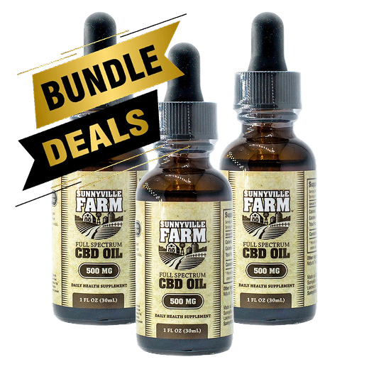 BUNDLE - Sunnyville Farm 500mg Full Spectrum CBD Tincture x 3