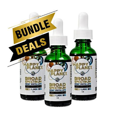 BUNDLE - Happy Planet 1000mg Broad Spectrum CBD Tincture x 3