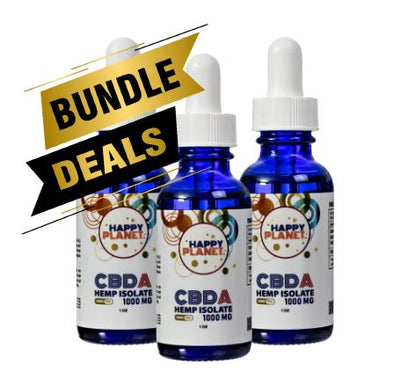 BUNDLE - Happy Planet 1000mg CBDA Isolate Tincture x 3