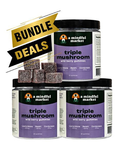 BUNDLE - A Mindful Market Triple Mushroom Gummies x 3