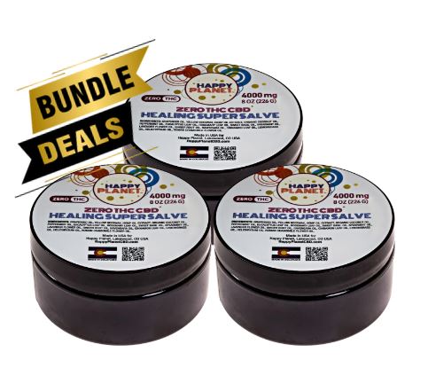 BUNDLE - Happy Planet 4000mg CBD Super Salve x 3