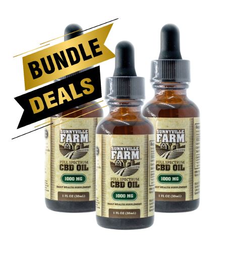 BUNDLE - Sunnyville Farm 1000mg Full Spectrum CBD Tincture x 3