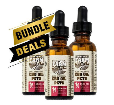 BUNDLE - Sunnyville Farm 1,500mg Full Spectrum Pet Tincture x 3 (Large Pets 75+ pounds)