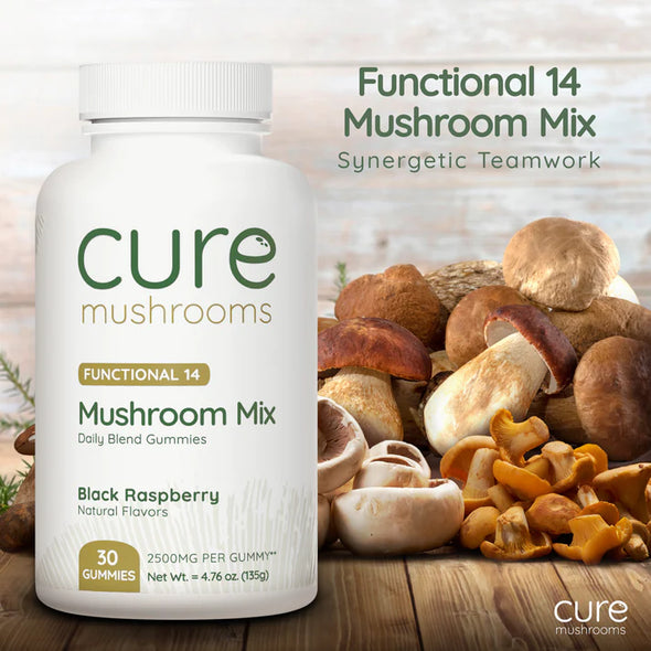 Cure Mushroom Mix Gummies - Functional 14 - 2500mg ea, 30ct