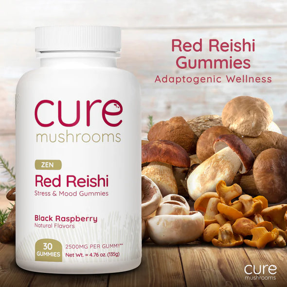 Cure Red Reishi Mushroom Gummies - 2500mg ea, 30ct