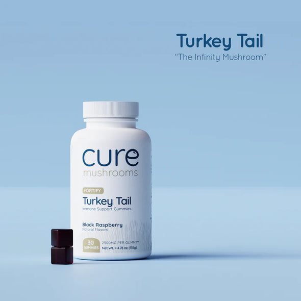 Cure Turkey Tail Mushroom Gummies - 2500mg ea, 30ct