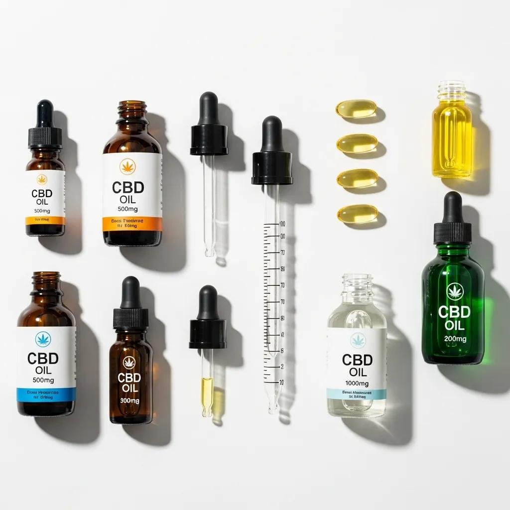 CBD oil dosage tools highlighting recommended guidelines for pain relief