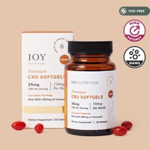 THC-Free CBD Softgels with Curcumin